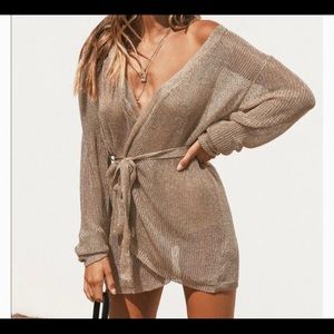 Lioness Gold wrap dress